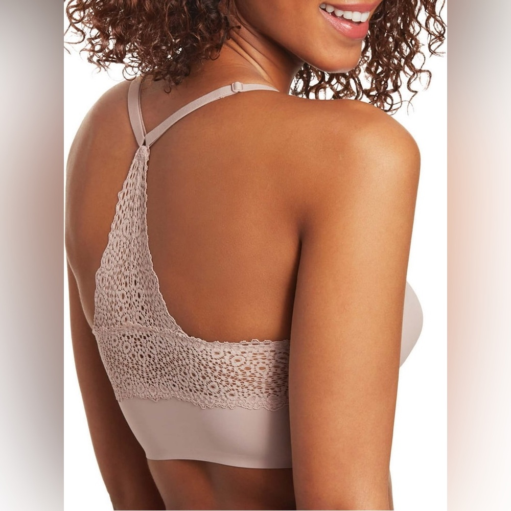 💫 NWT MAIDENFORM Women’s Pure Comfort EVENING BLUSH Lace Back DM7679 Bra Size M